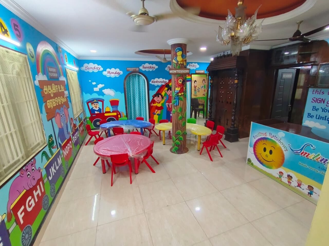 SR Junior Montessori corner at Smiling Rainbows